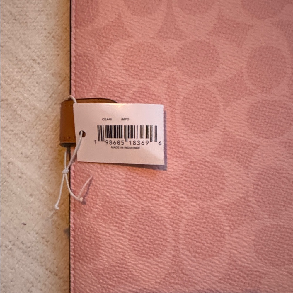 Coach Powder Pink Signature Pattern Notebook Cover - Picture 5 of 5